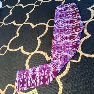 LuLaRoe OS legging purple tie dye print